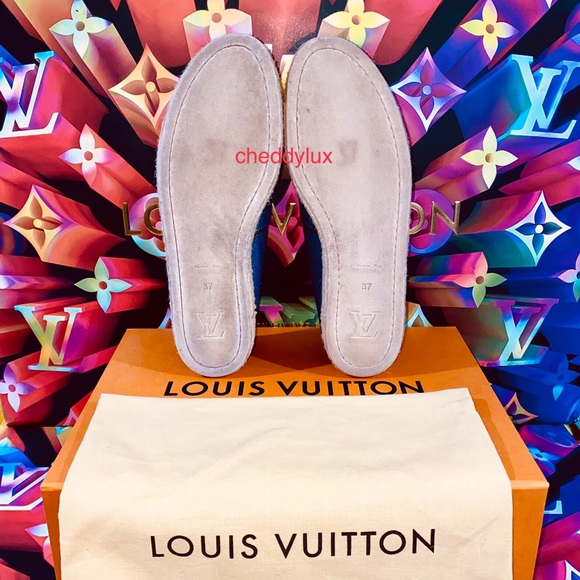 🥿🥿🥿Authentic Louis Vuitton Denim Espadrilles - Picture 8 of 9